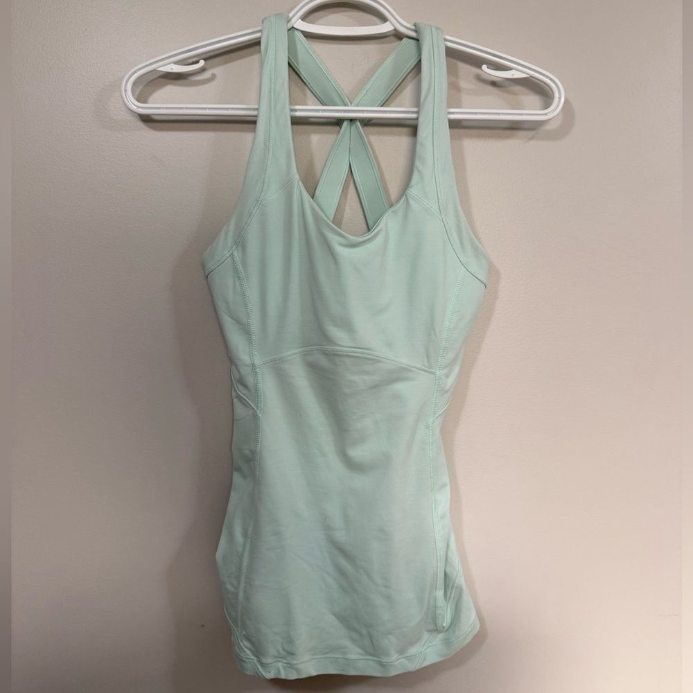 Lululemon Mint Green Cross-Back Tank Top